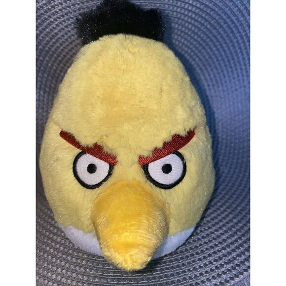 Good Stuff Toys Commonwealth 2010 Angry Birds Chuck Yellow Bird Plush 5" SOUND - Picture 1 of 5